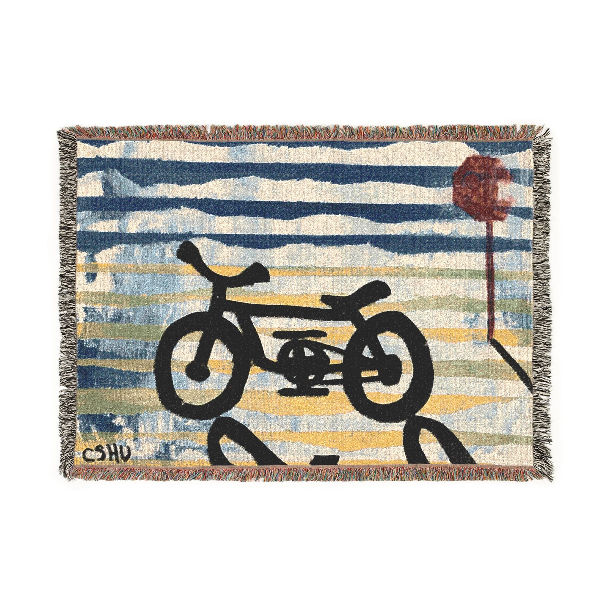 Throw Blanket Woven Cycle Stop by CSHU