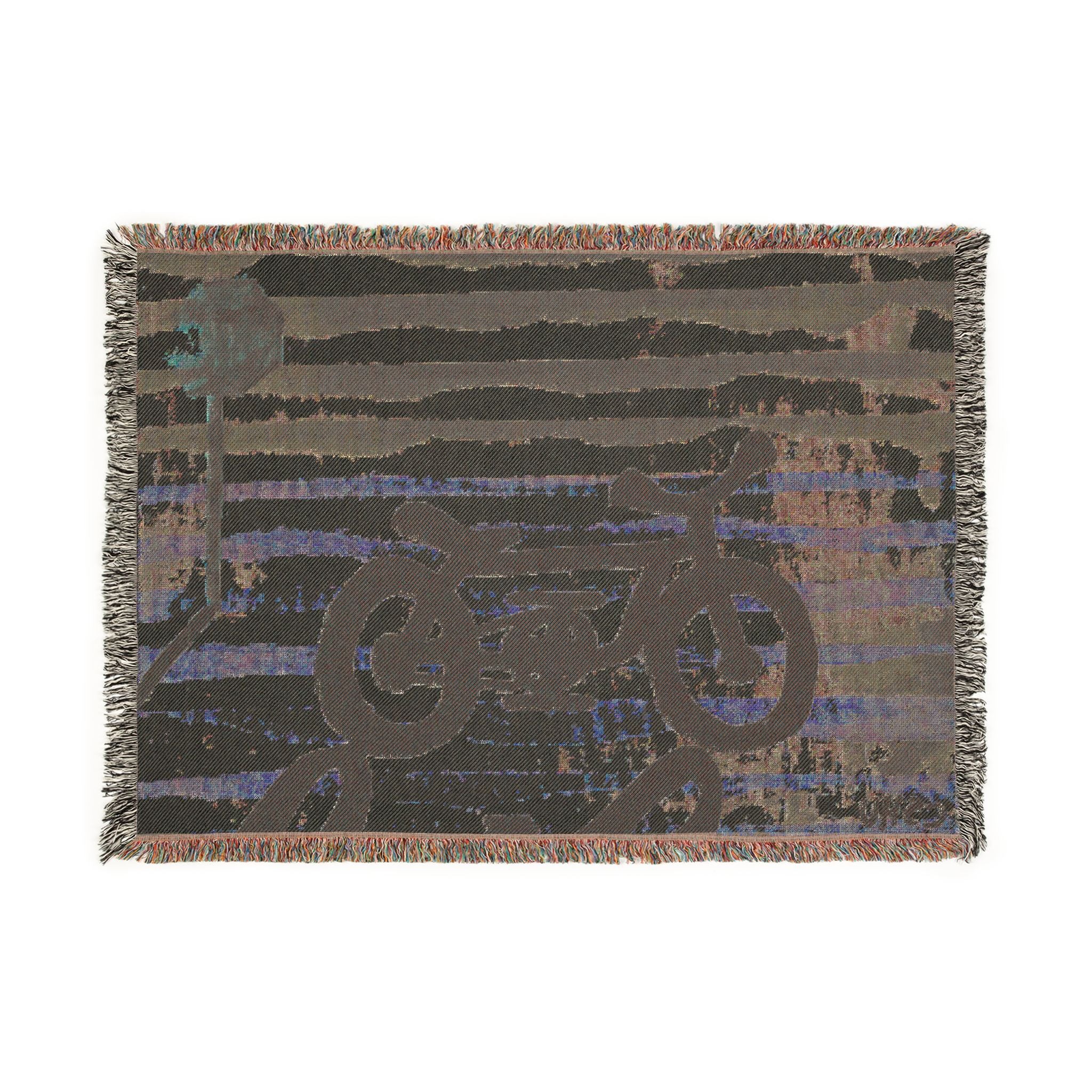 Throw Blanket Woven Cycle Stop by CSHU