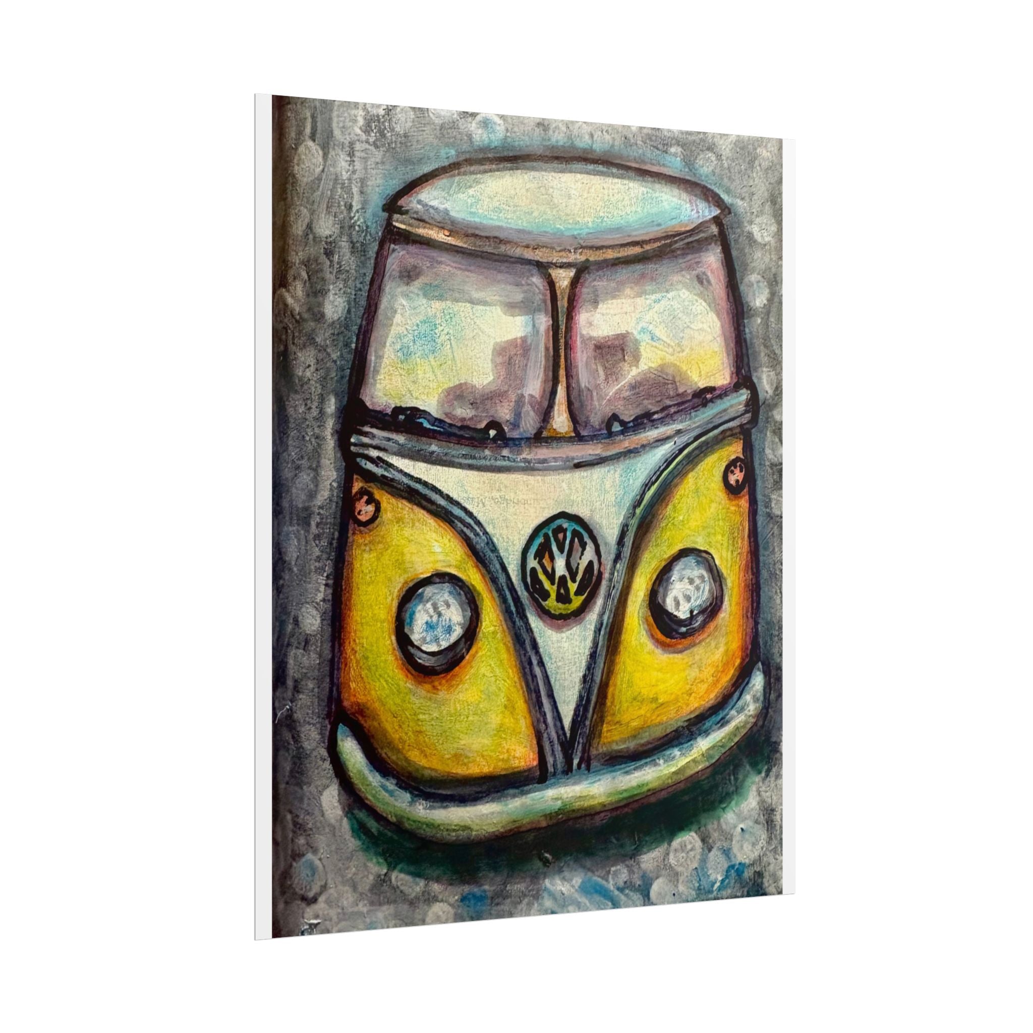 Vintage VW Bus Poster Rolled Art Print Bus Your Bubble by CSHU