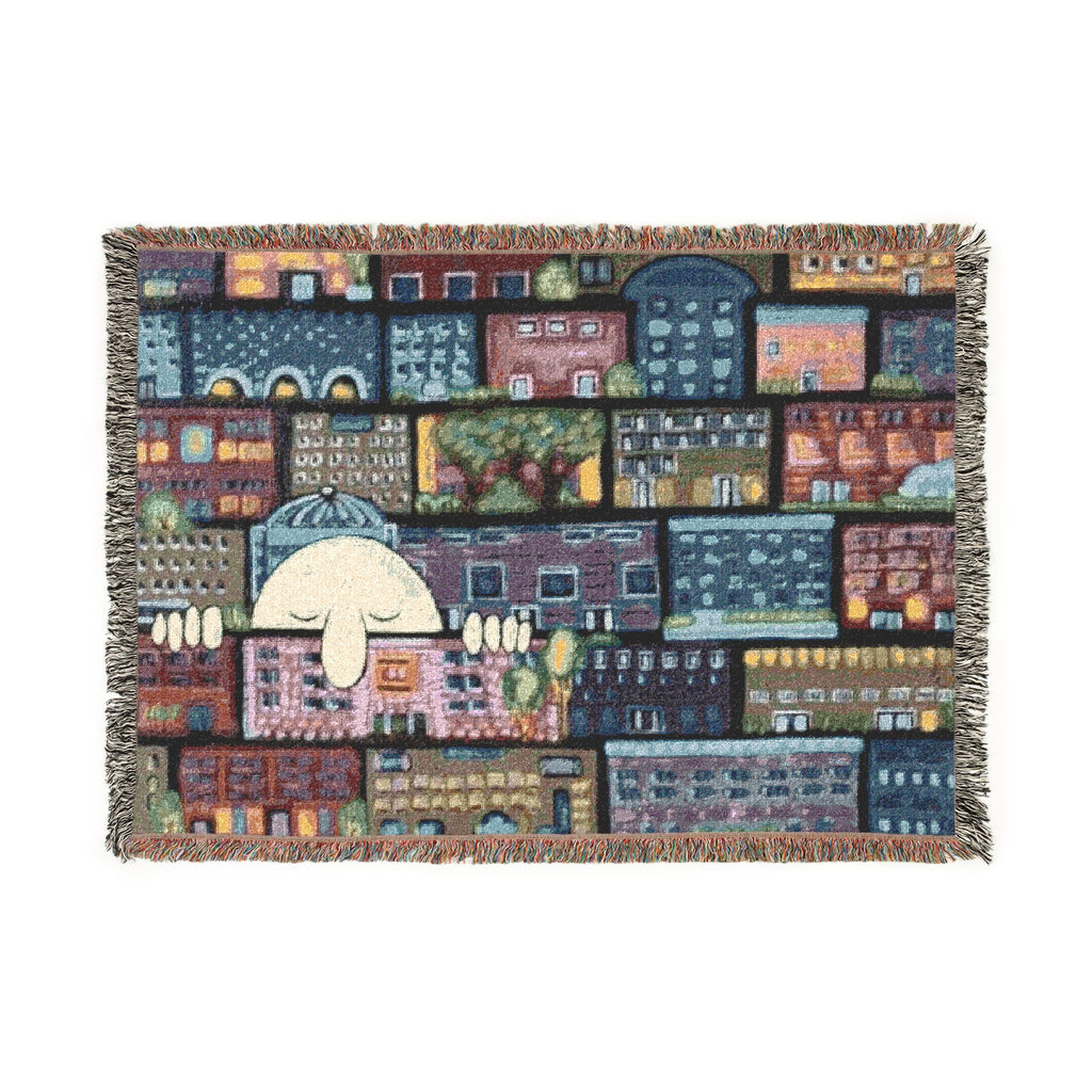 Woven Blanket tapestry On The Town by CSHU