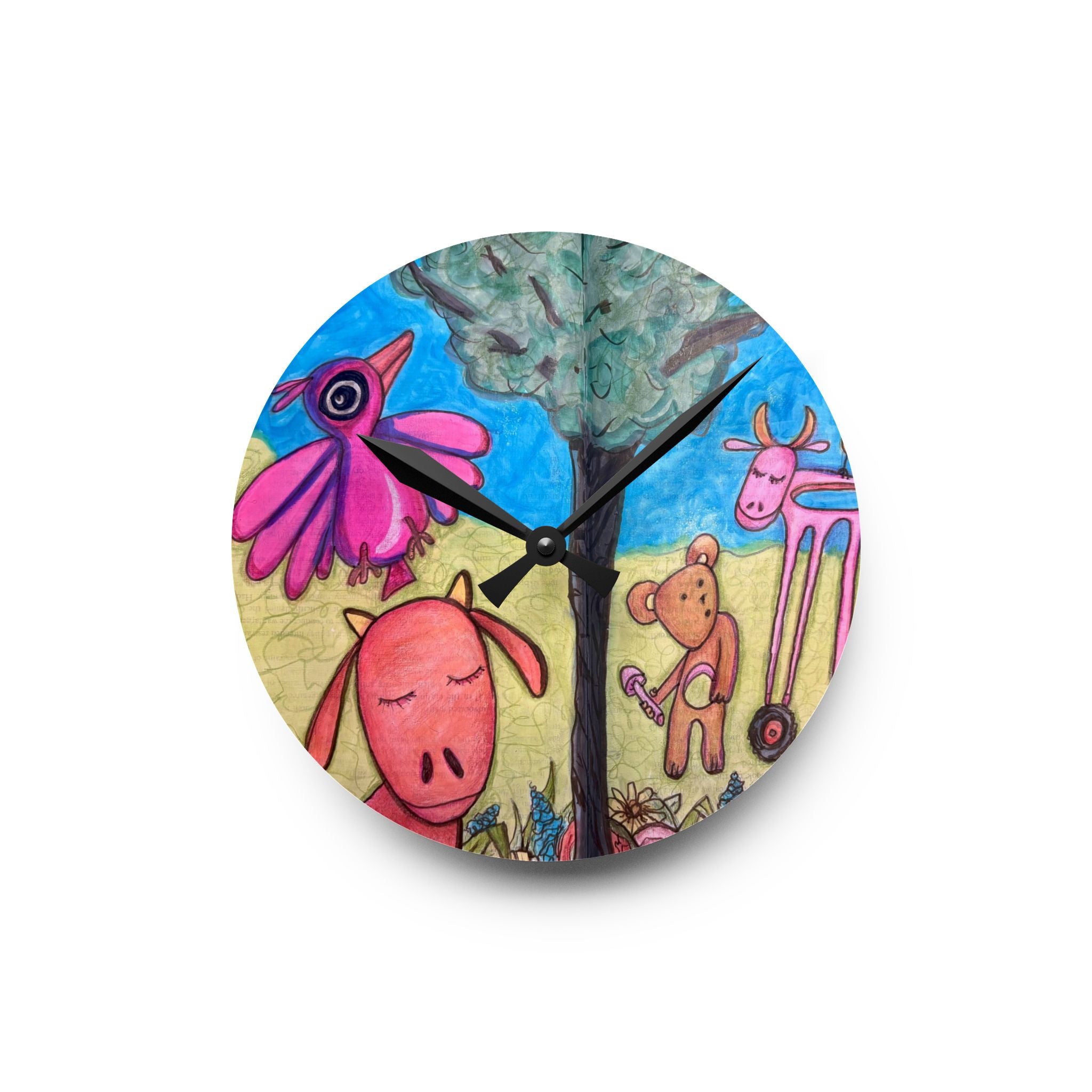 Acrylic Wall Clock — CSHU Garden Dreams