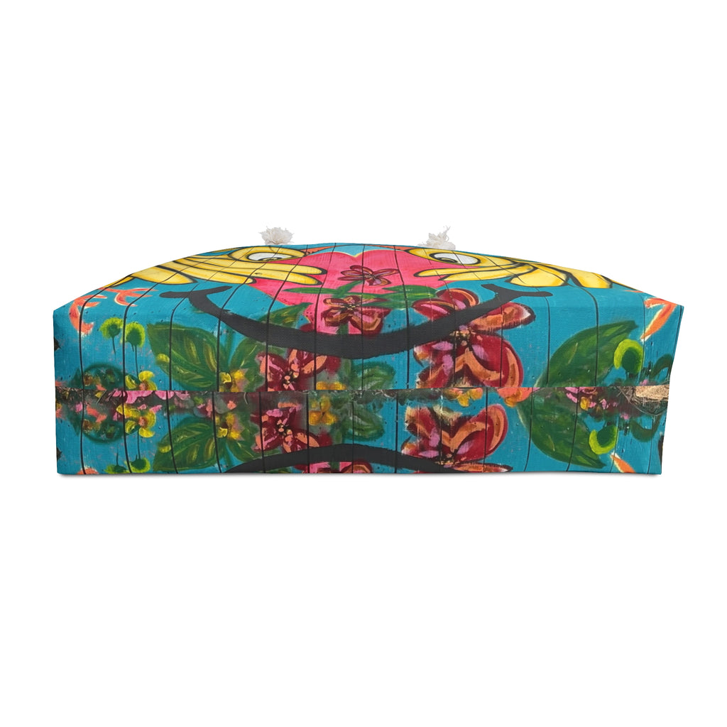 Weekender Travel Bag Bird Fence Mural by CSHU