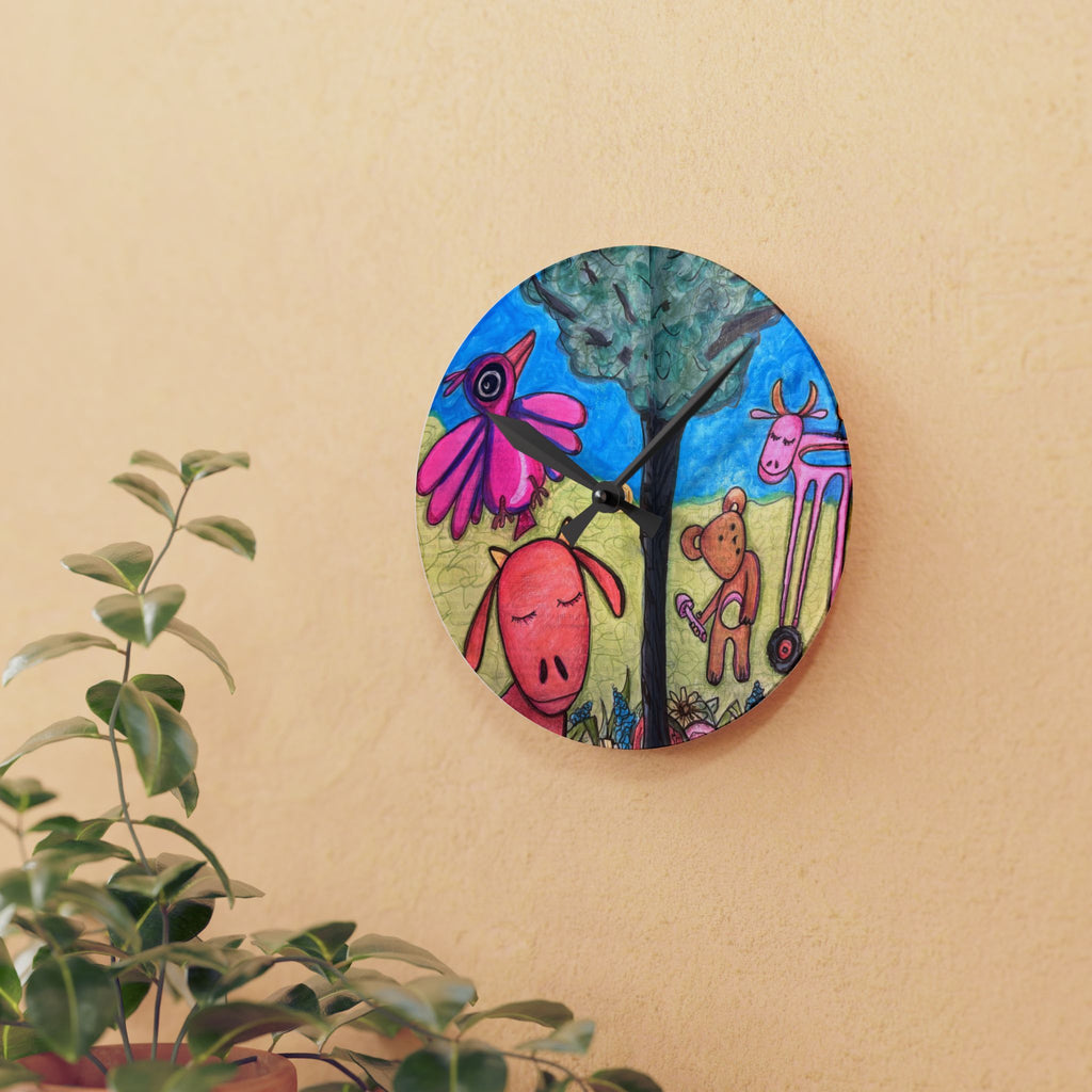 Acrylic Wall Clock — CSHU Garden Dreams