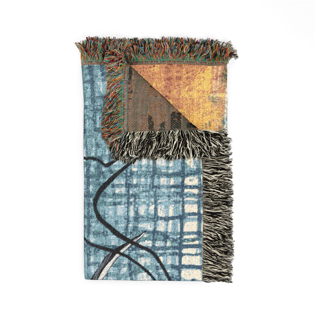 Woven Blanket Throw Seagull Outline by CSHU