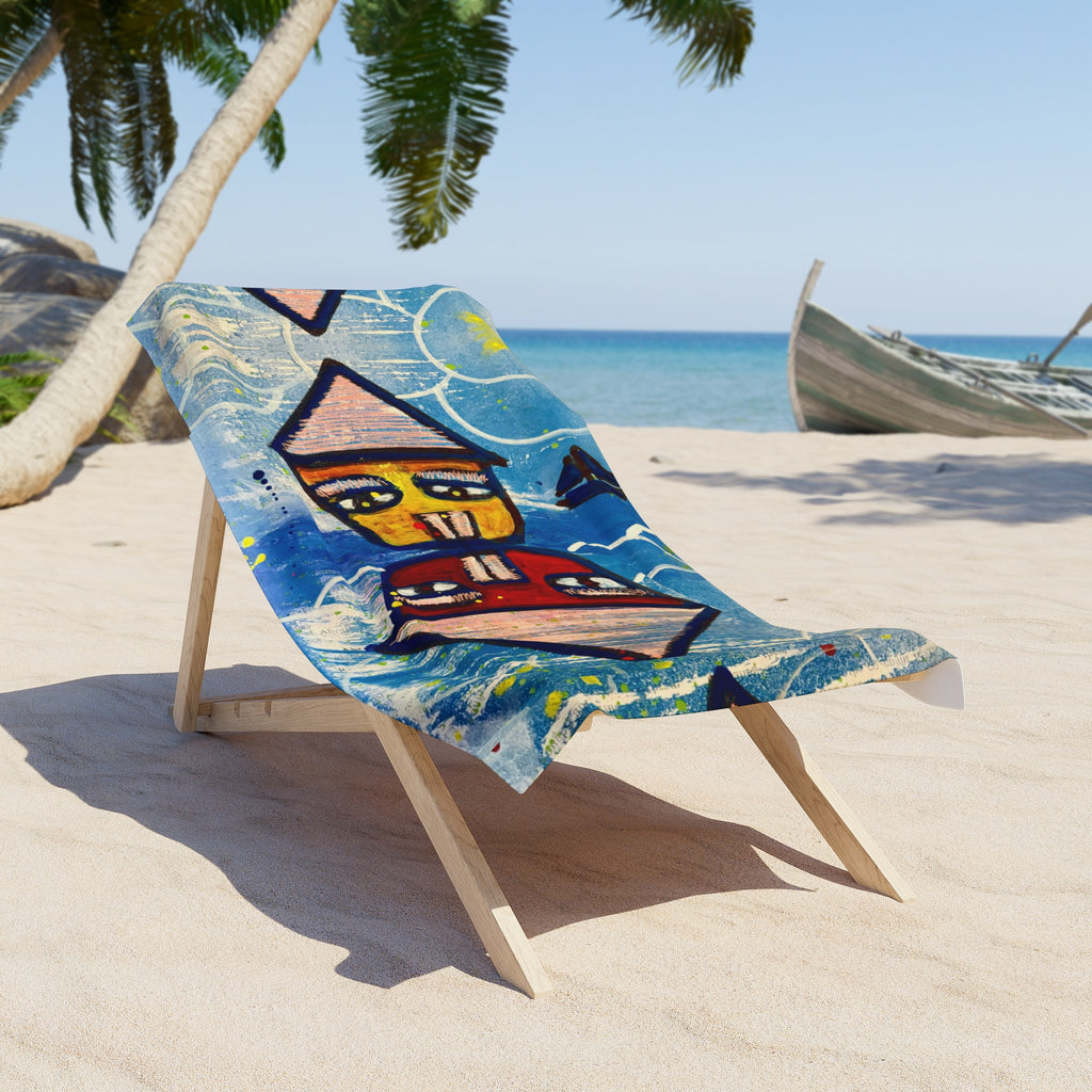 Beach Towel – “at home on the beach” by CSHU