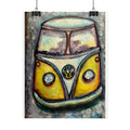 Vintage VW Bus Poster Rolled Art Print Bus Your Bubble by CSHU