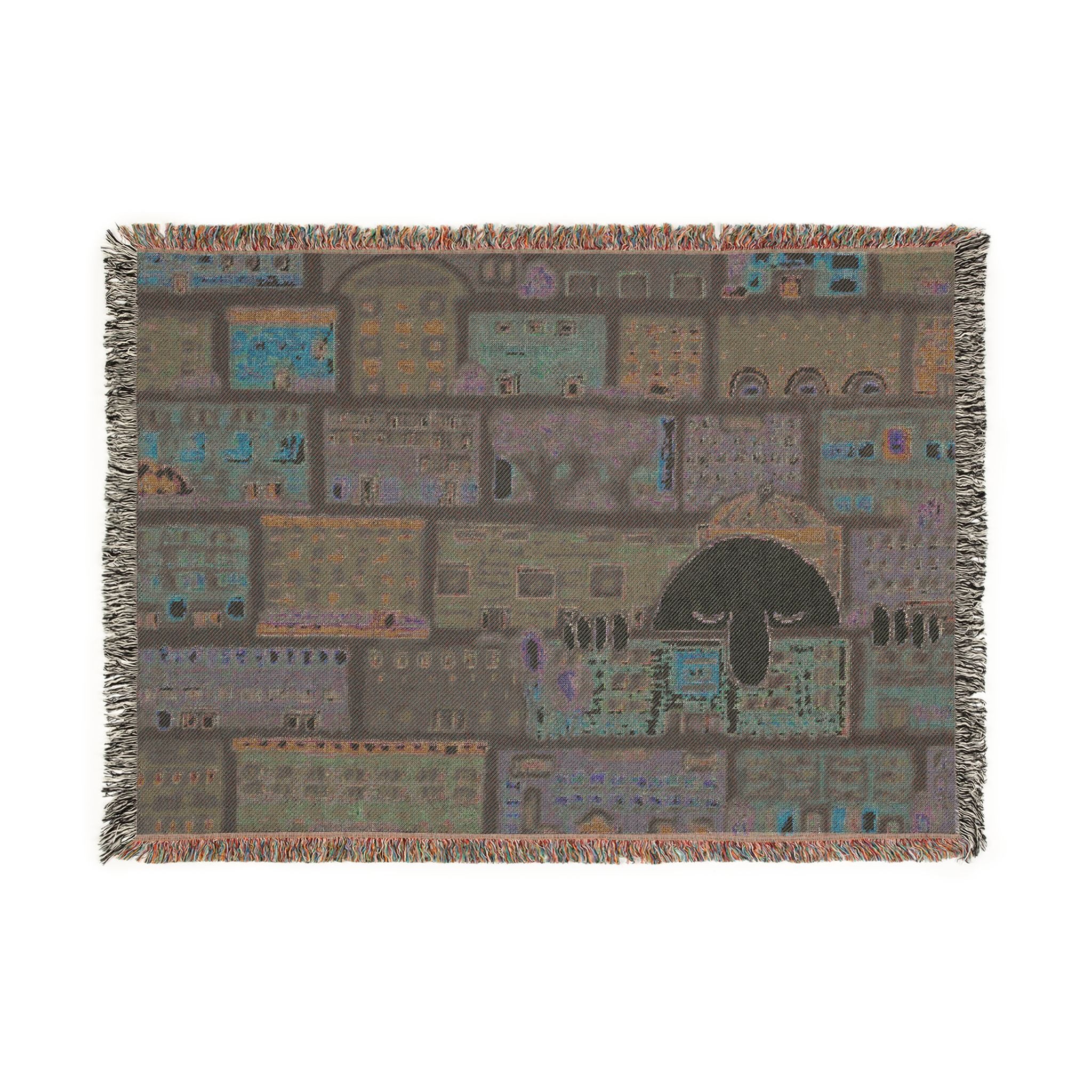 Woven Blanket tapestry On The Town by CSHU