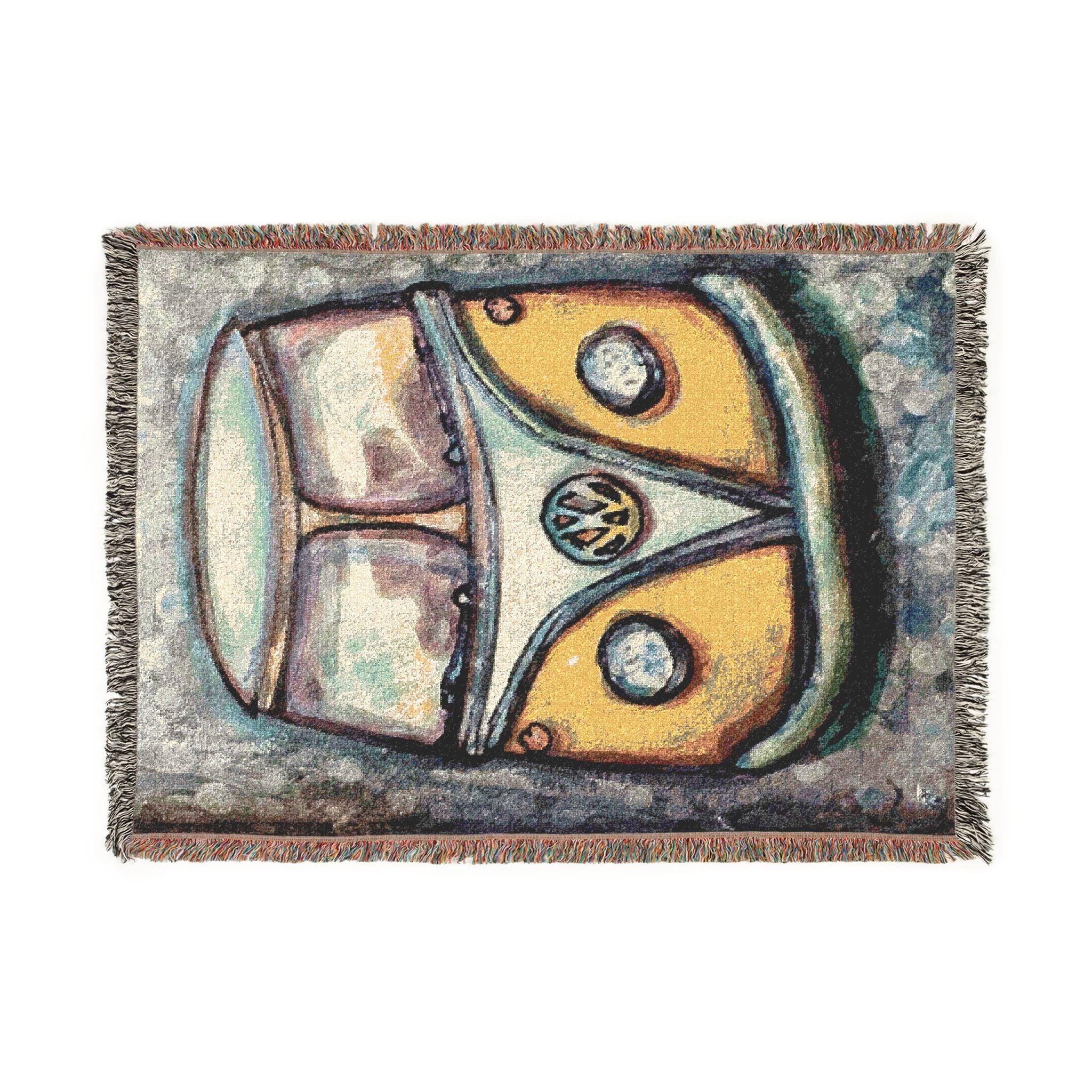 Vintage VW Bus Woven Blanket Throw Bus Your bubble by CSHU