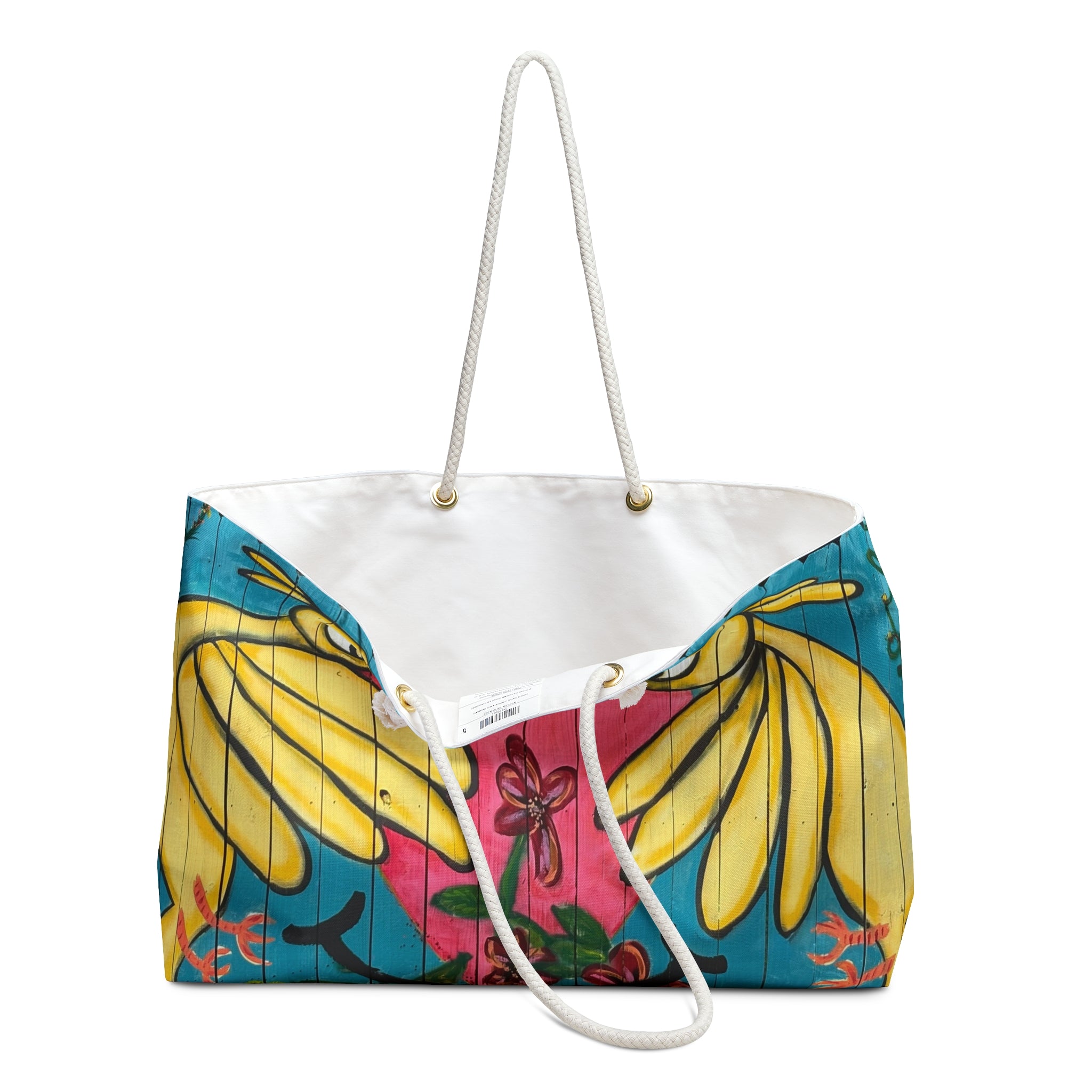 Weekender Travel Bag Bird Fence Mural by CSHU