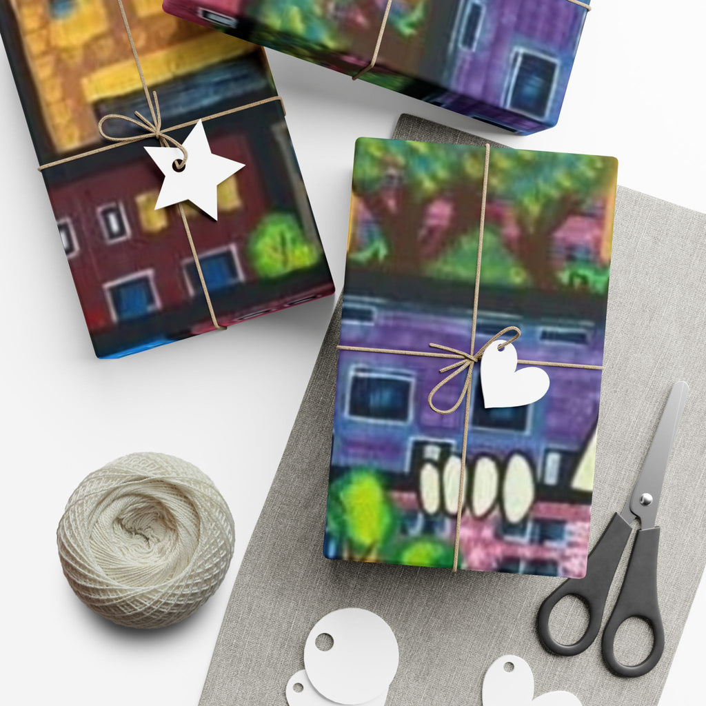 CSHU “ON THE TOWN” Gift Wrap Paper — Cozy House Street Design