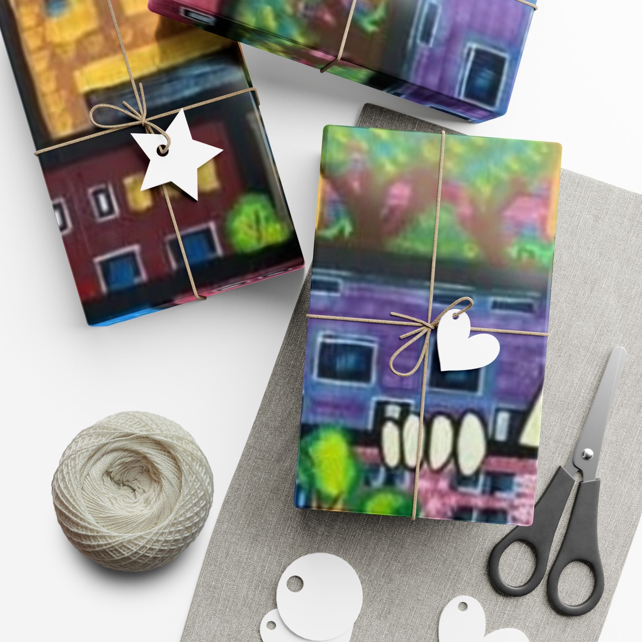 CSHU “ON THE TOWN” Gift Wrap Paper — Cozy House Street Design