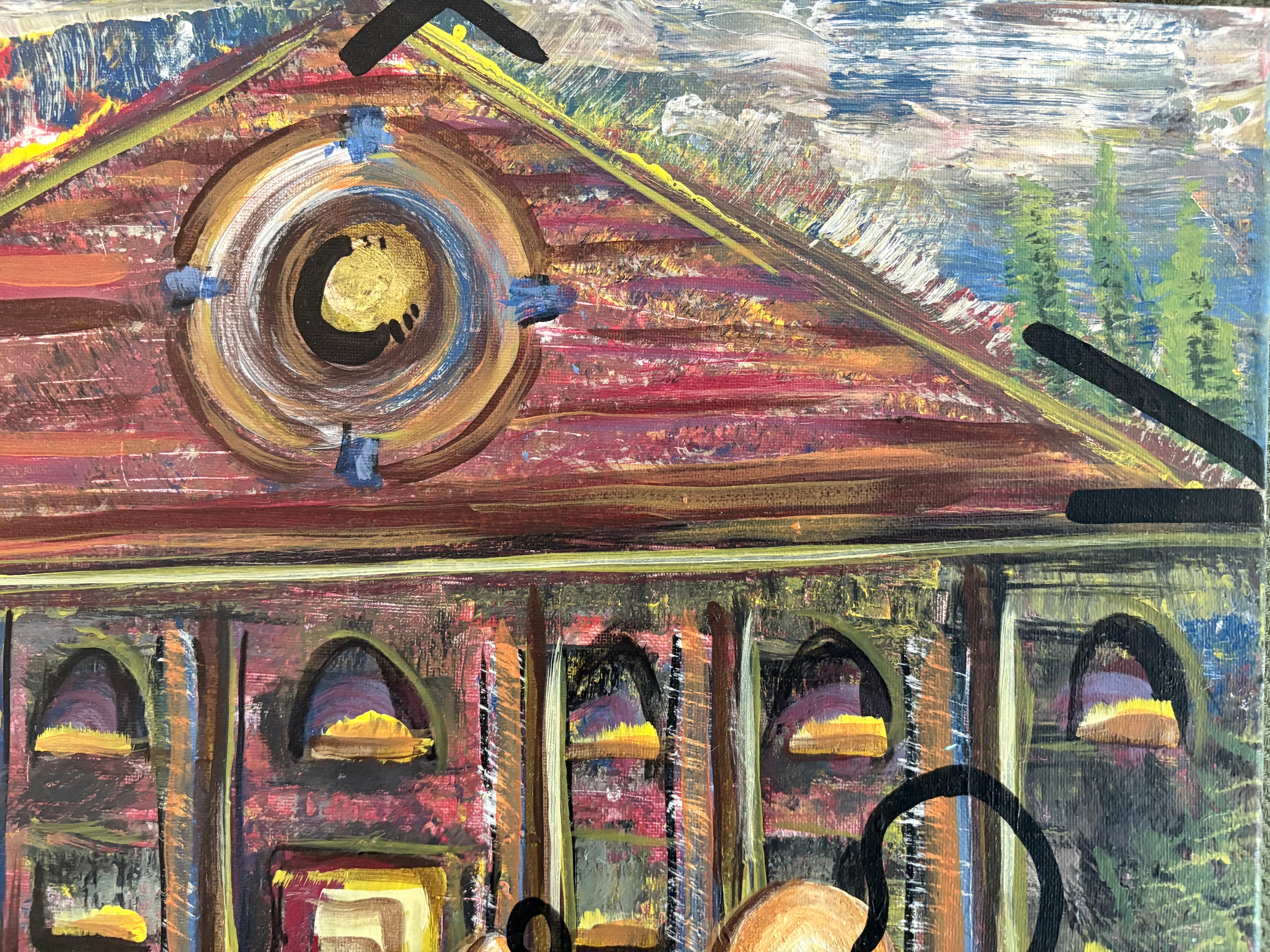 The Pillars original painting by CSHU