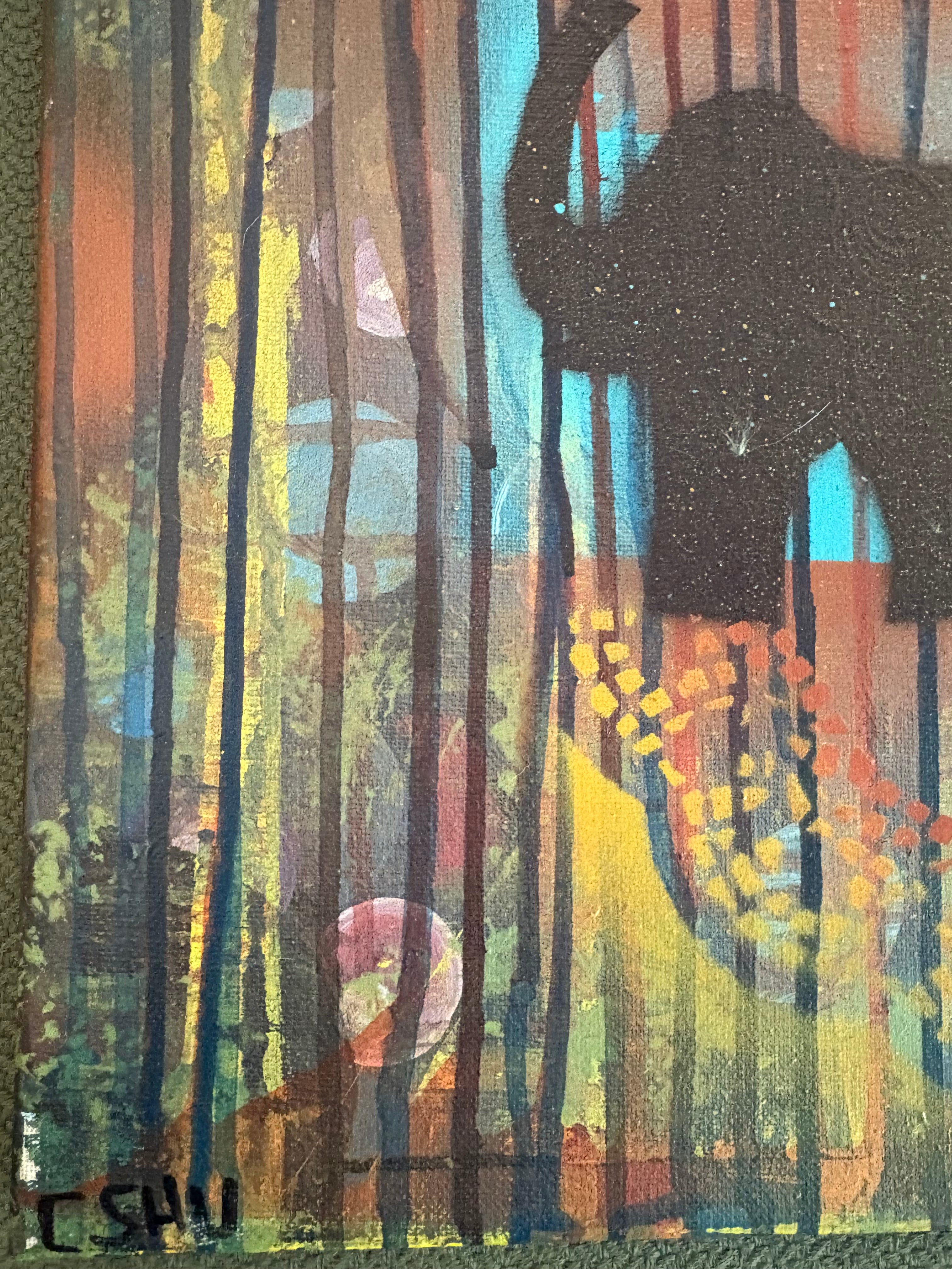 Elephant Rain original painting by CSHU