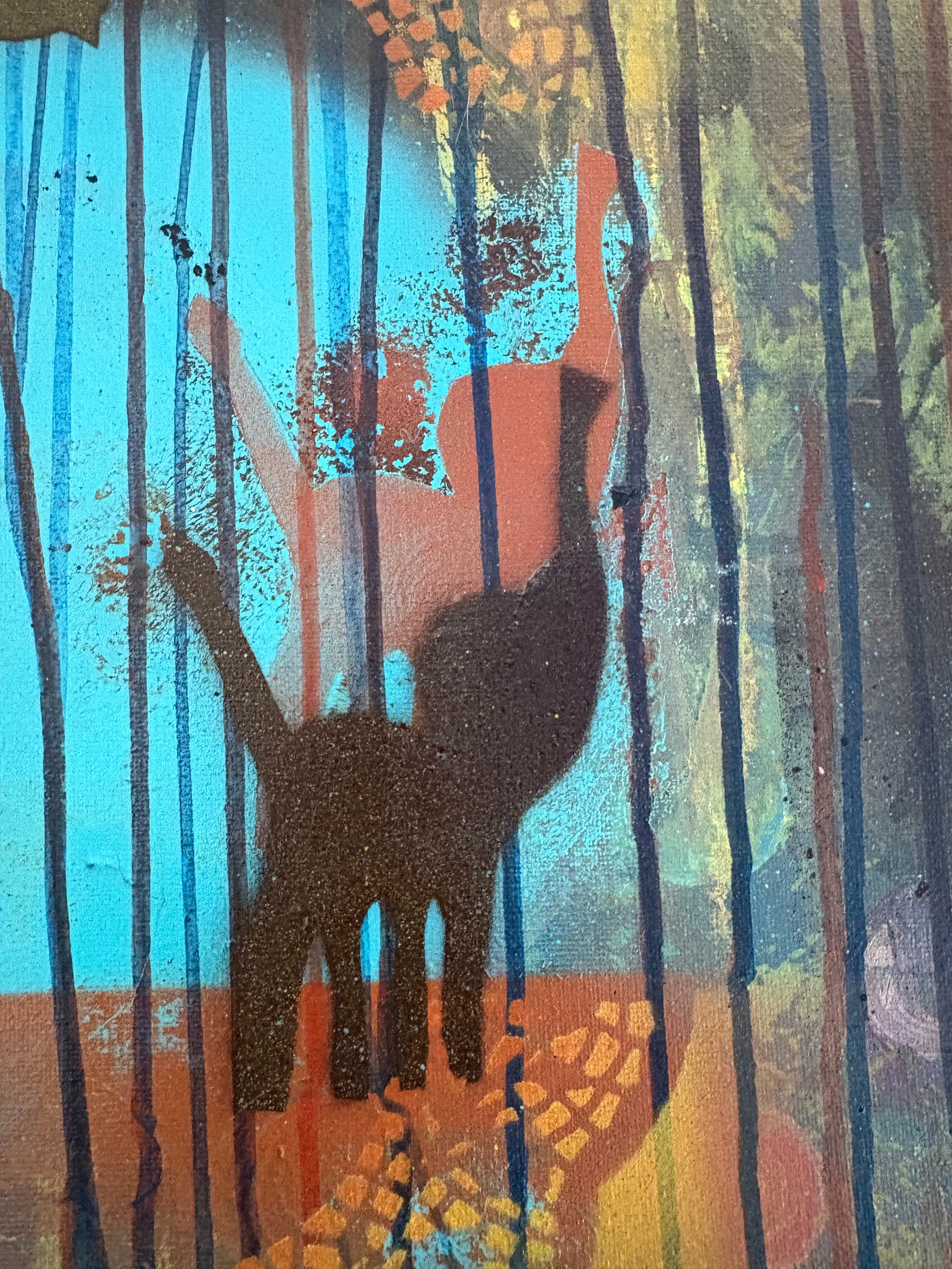 Elephant Rain original painting by CSHU