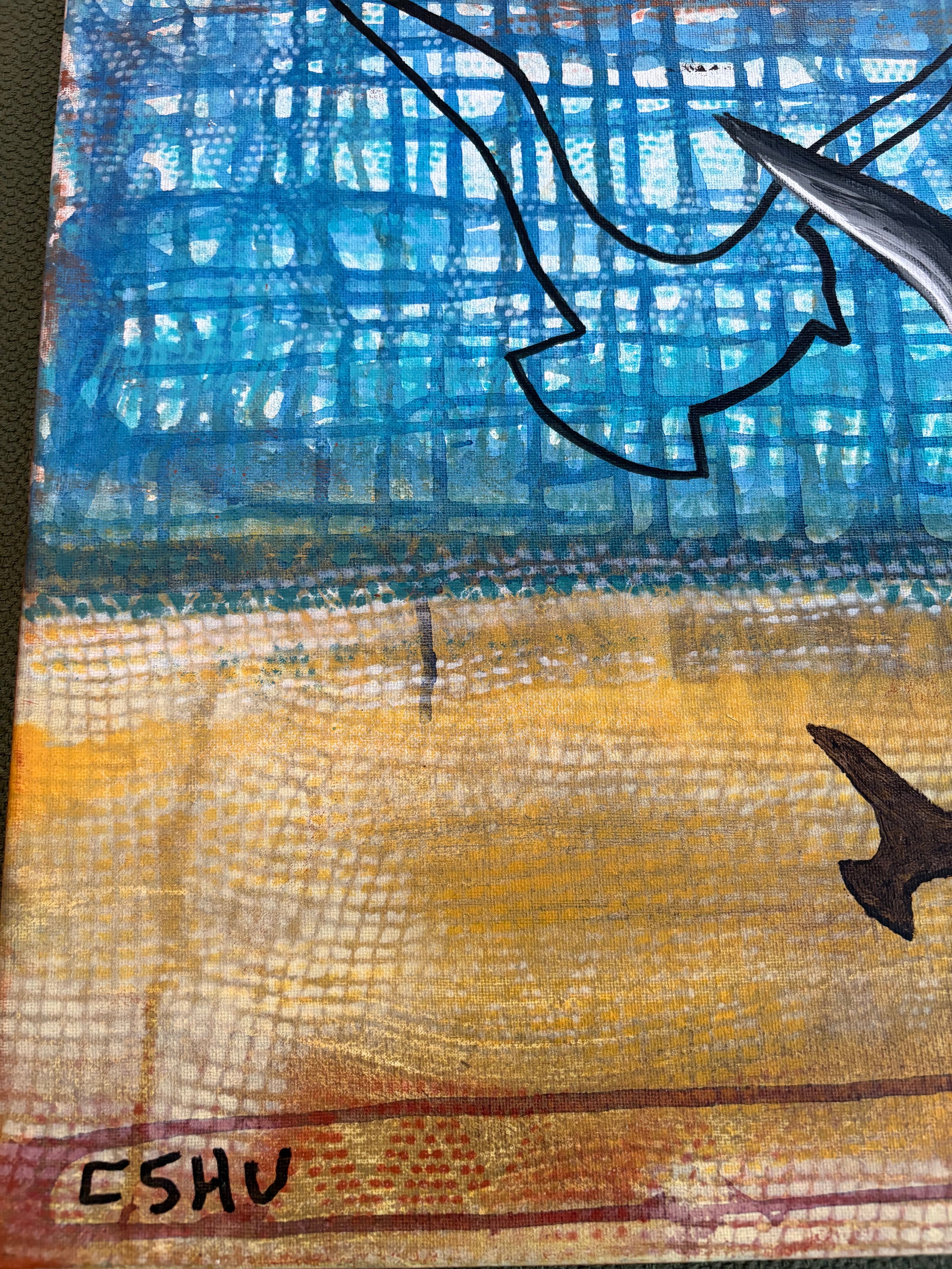 Seagull Outline #1 original painting by CSHU