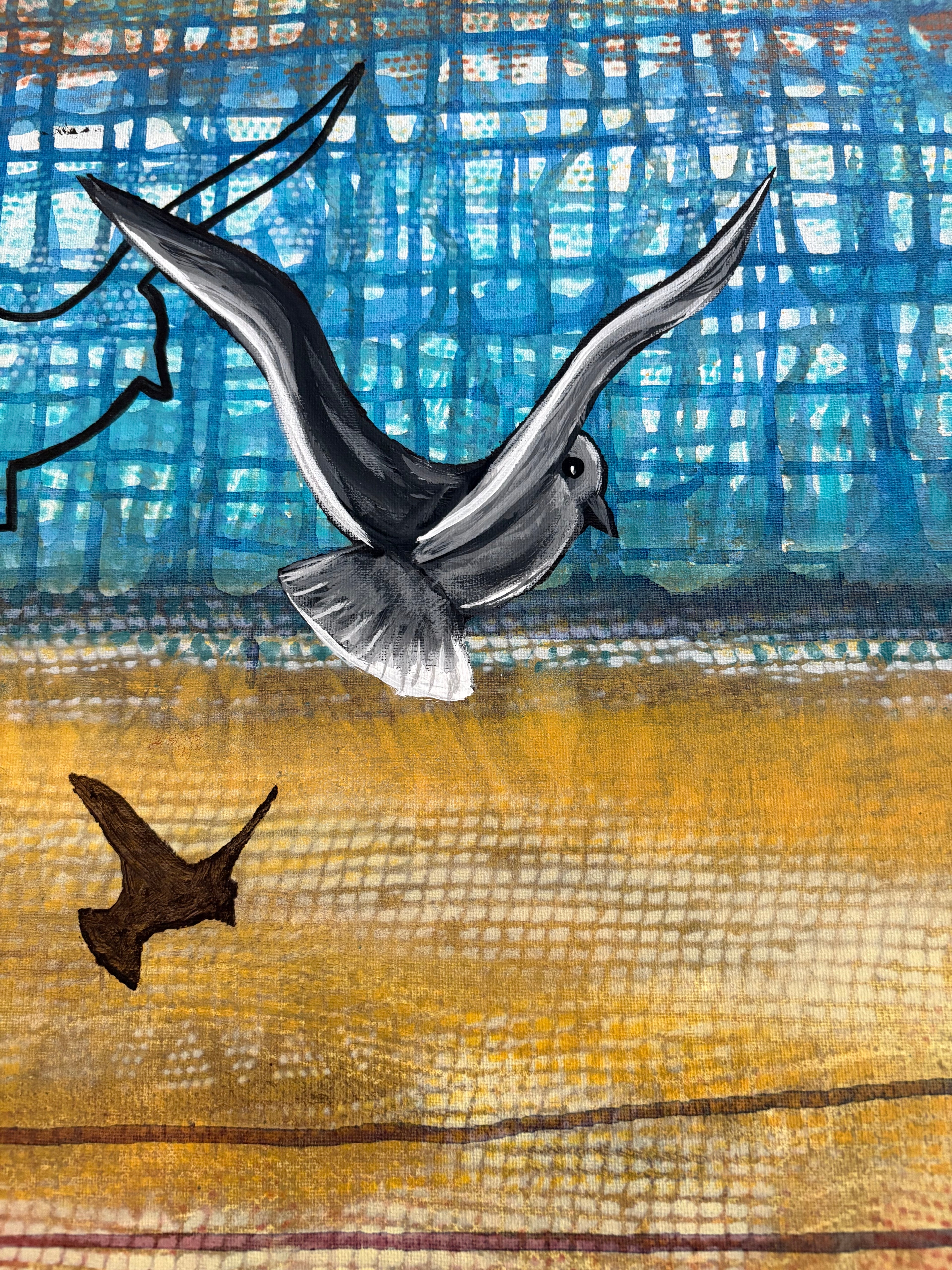 Seagull Outline #1 original painting by CSHU