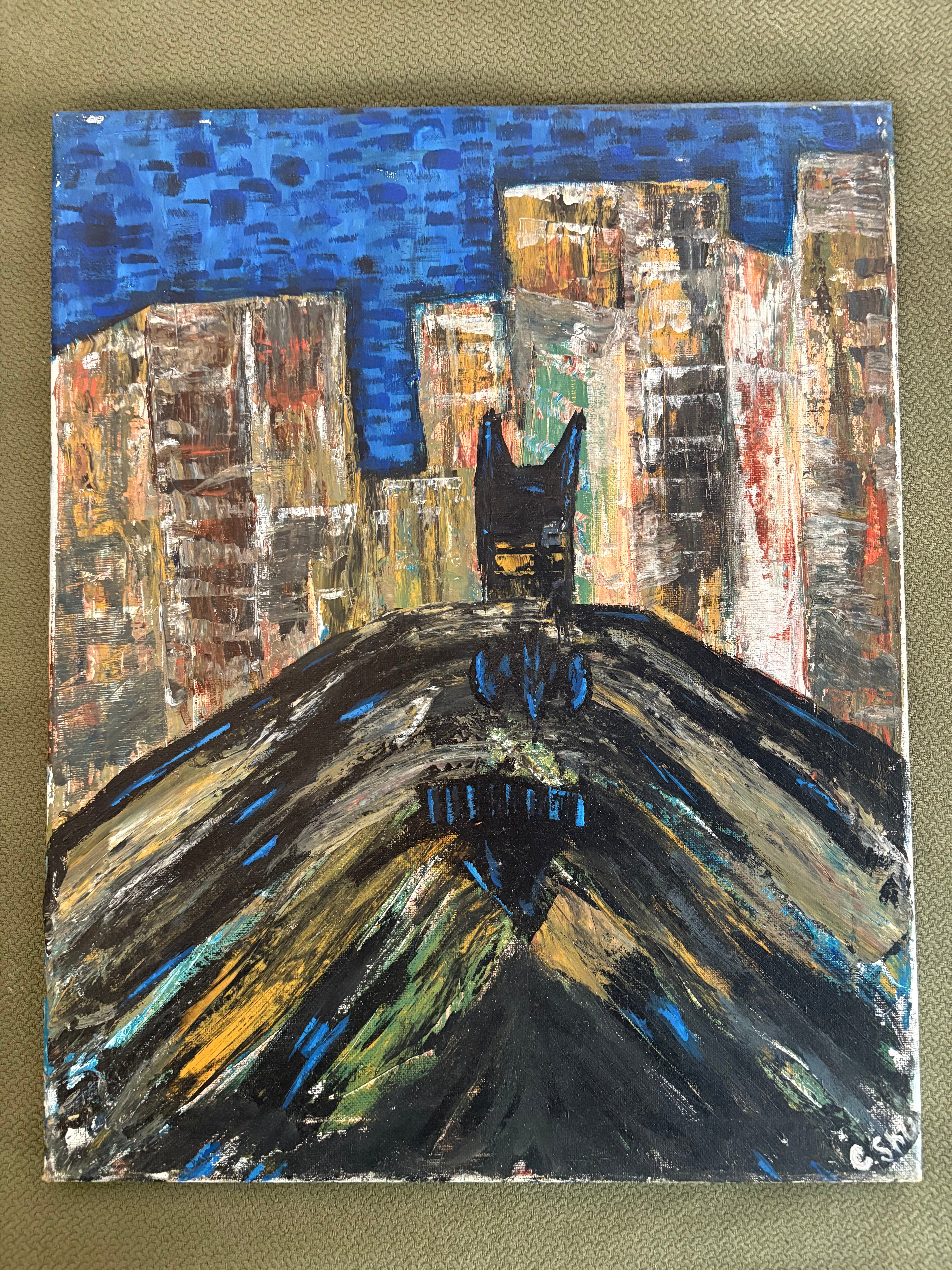 Dark Nights original painting by CSHU