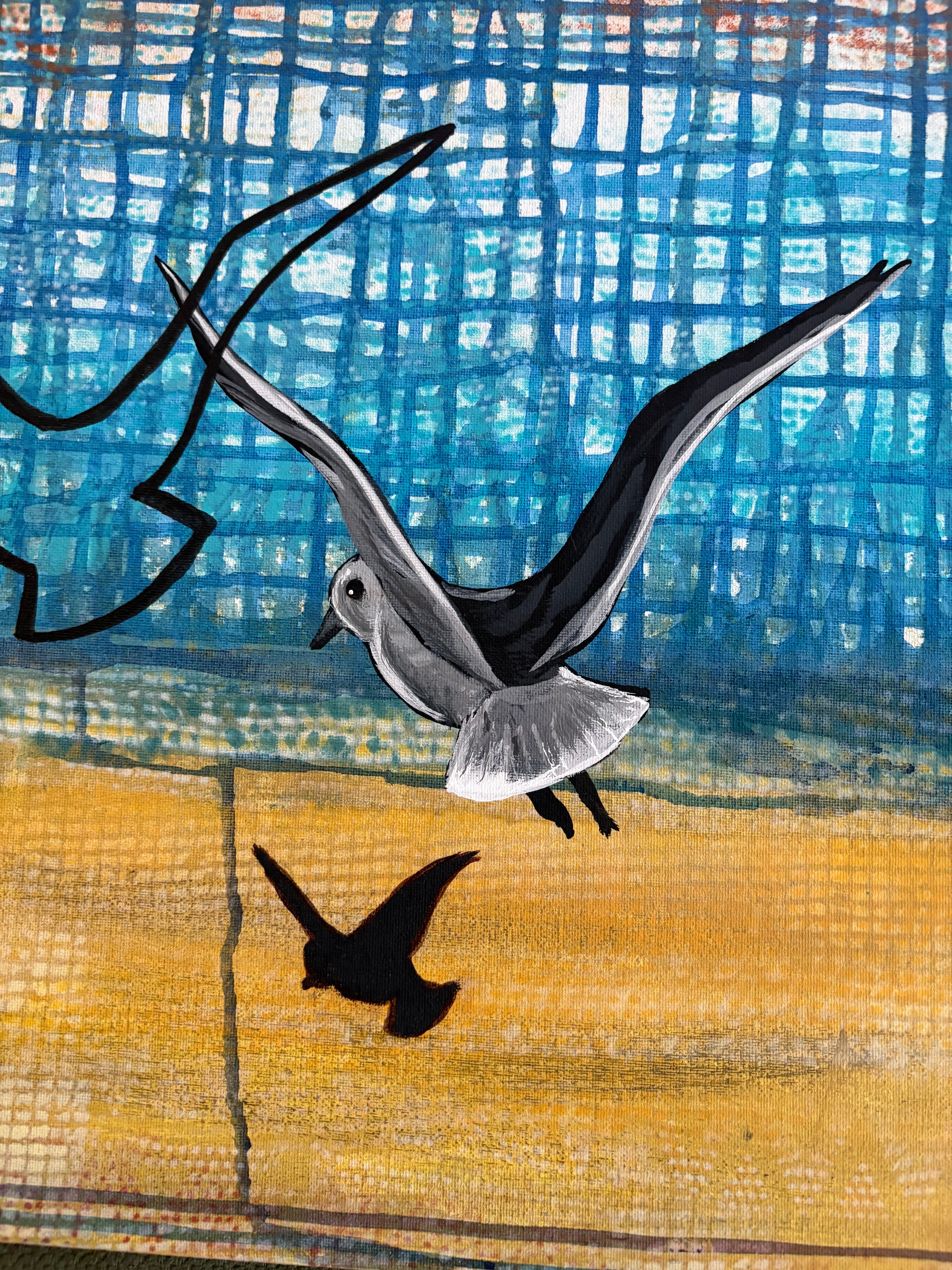 Seagull Outline #2 original painting by CSHU