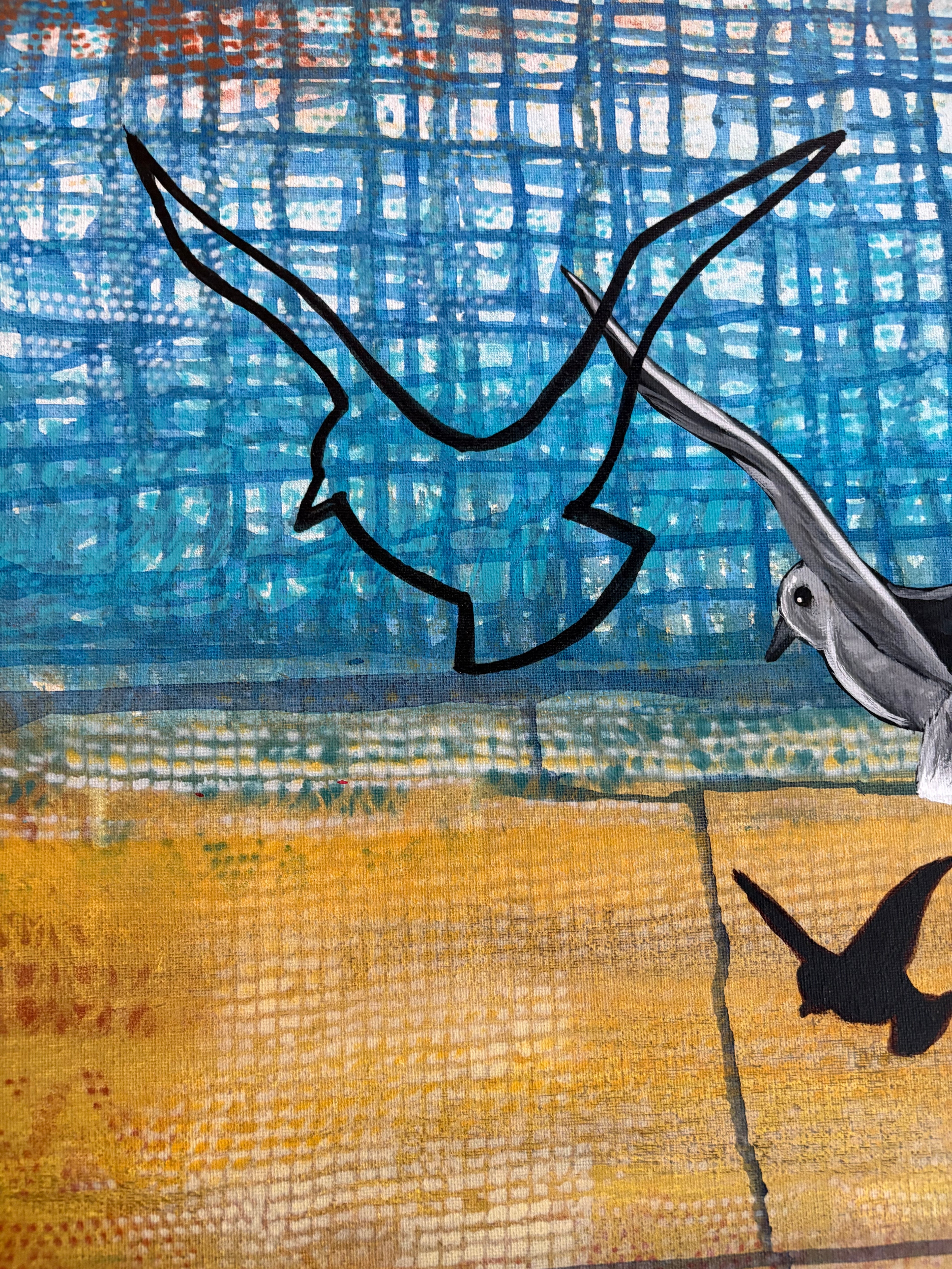 Seagull Outline #2 original painting by CSHU