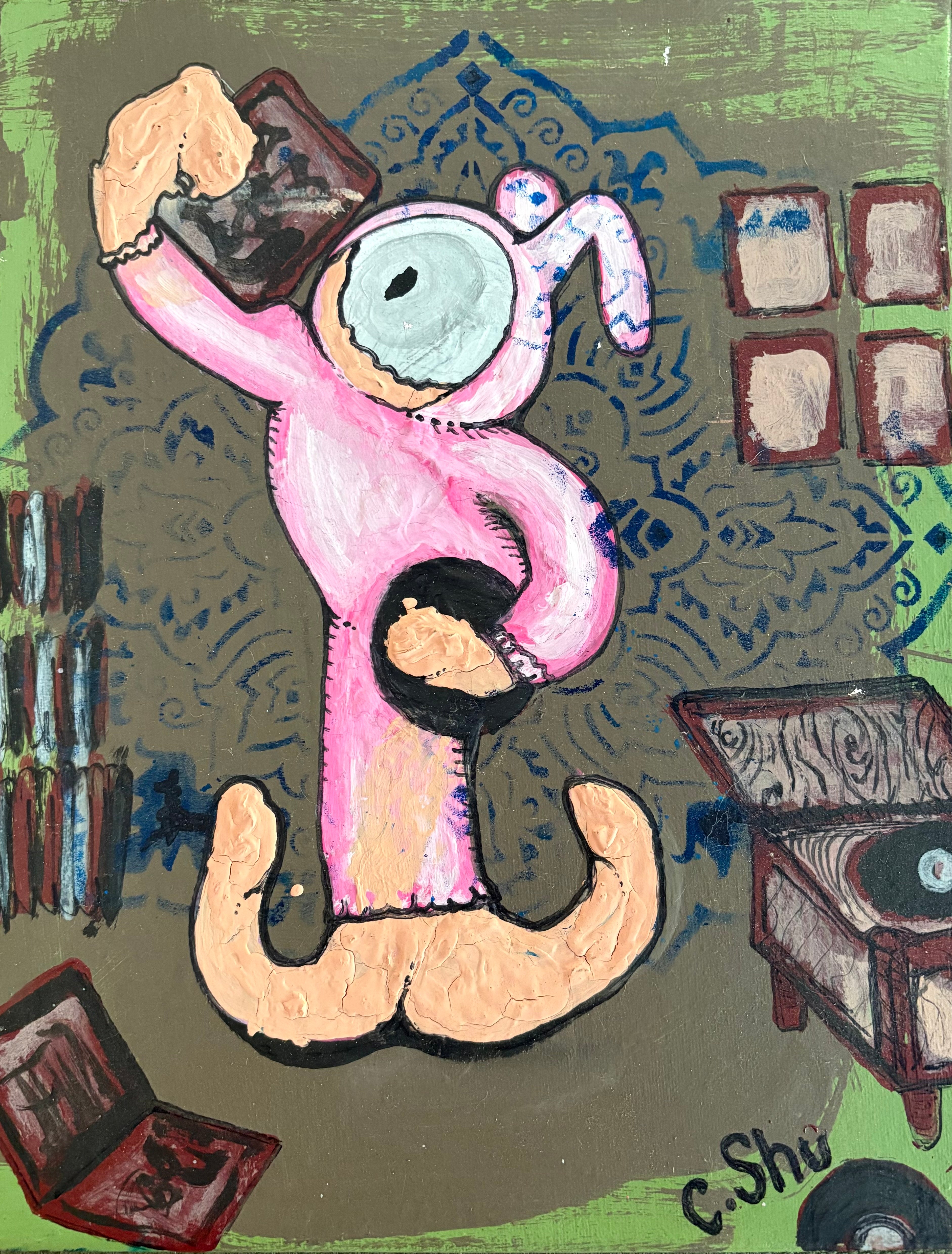 Mutant Music original painting by CSHU