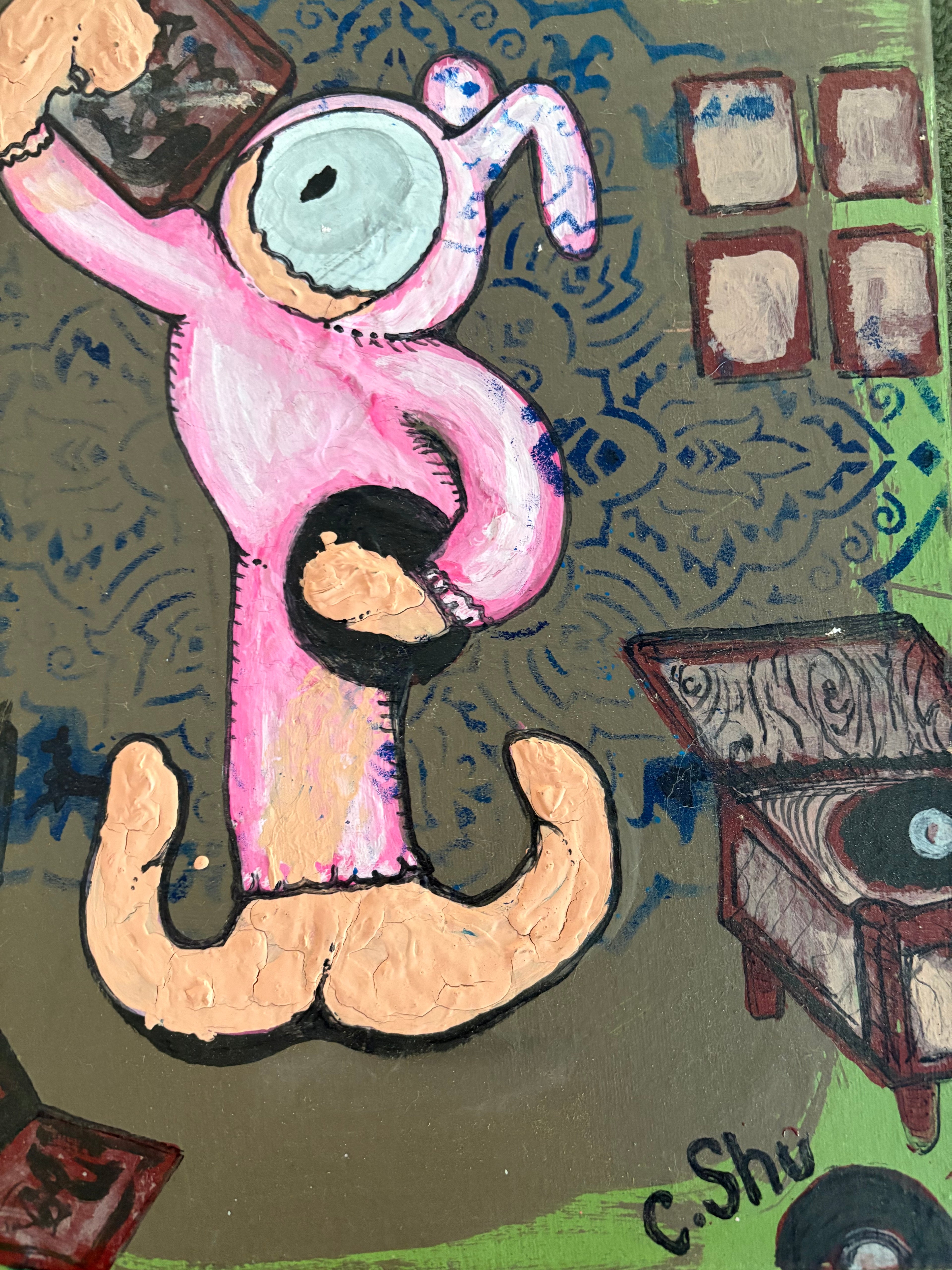 Mutant Music original painting by CSHU